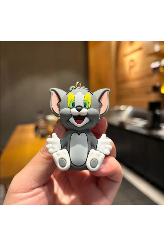 Karikatür Tom ve Jerry Tomcat Anahtarlık Karikatür Kolye Aksiyon Figürleri Anahtarlık Okul Çantası