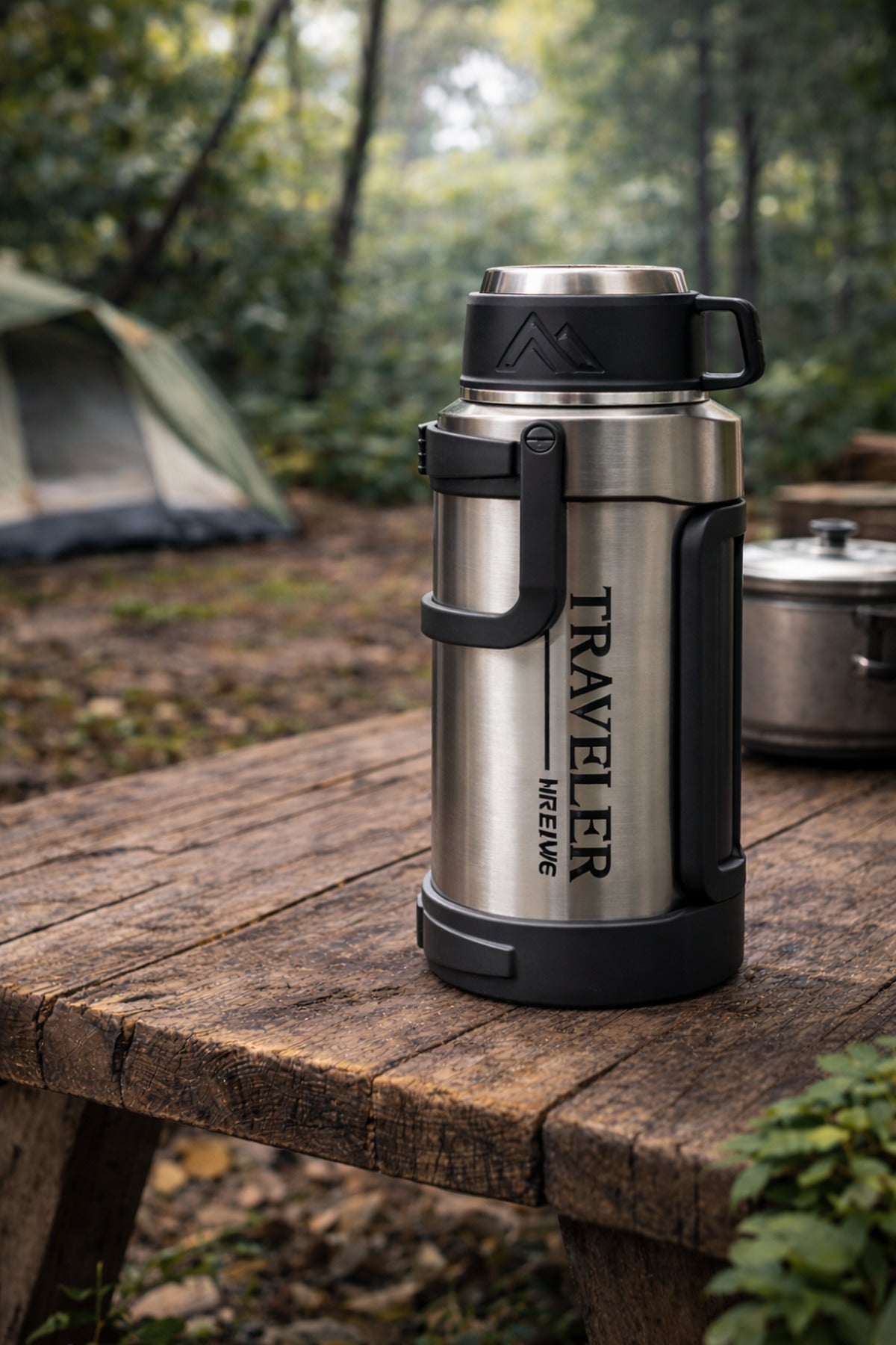 2000 Ml Çift Katmanlı Vakumlu Çelik Termos Taşıma Saplı Sızdırmaz Outdoor Büyük Boy