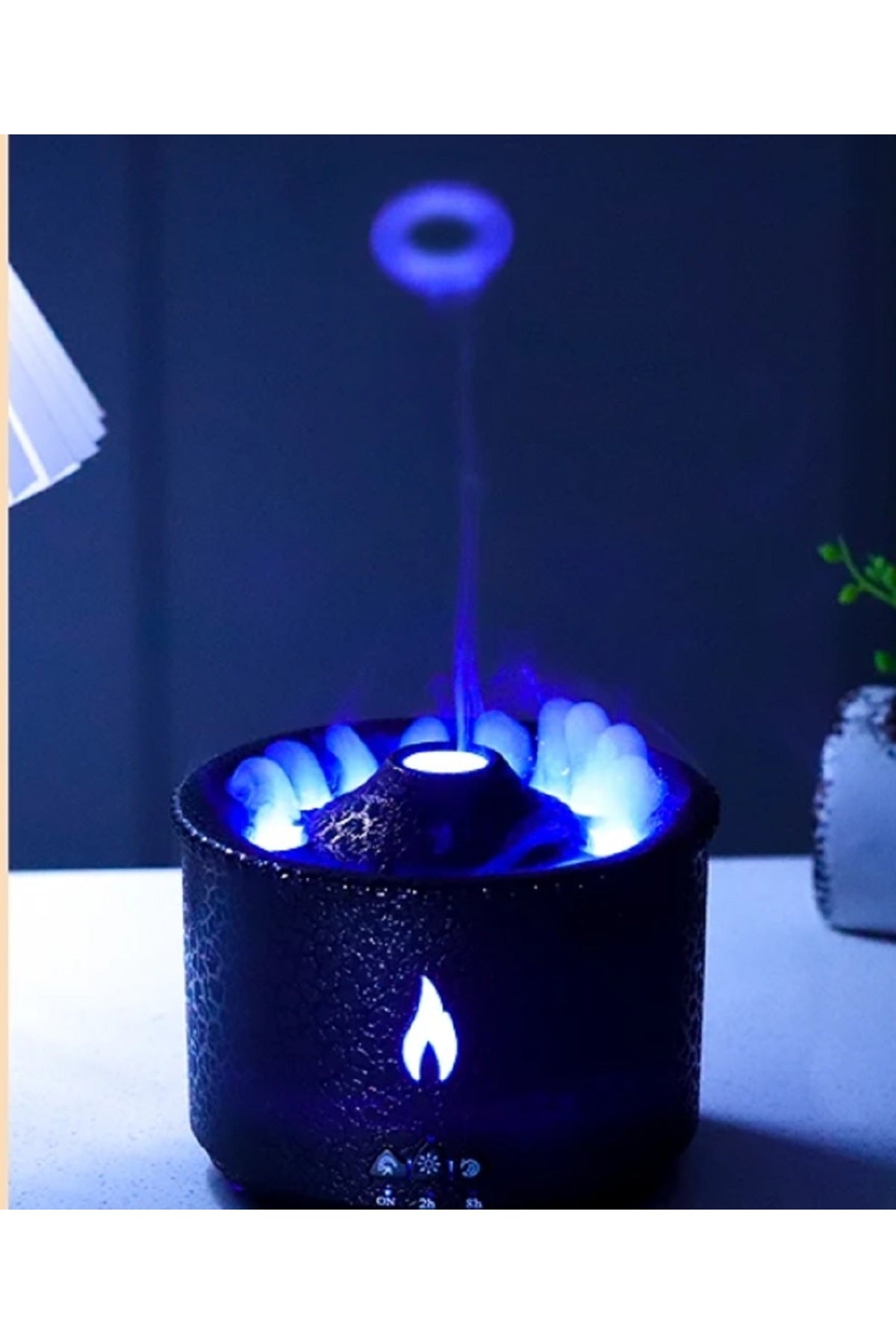 450Ml Alev Hava Nemlendirici Yangın Aroma Yayıcı Ultrasonik Buğu Yapıcı Uçucu Yağ Denizanası