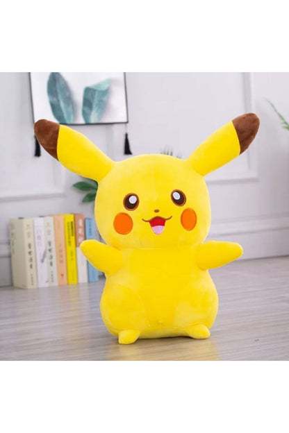 45cm Sevimli Pikachu Anime Peluş Yastık Ve 6/Takım Pokemon Figür Seti