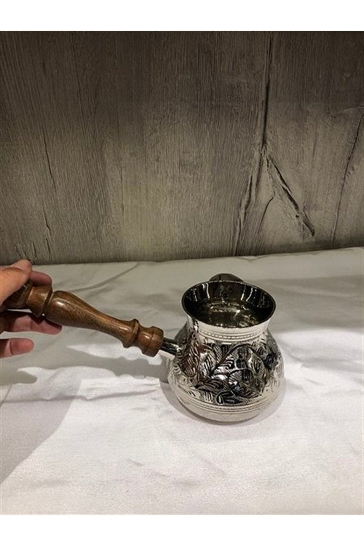 Pirinç Kakma Işlemeli Osmalı Cezvesi 5” Inc