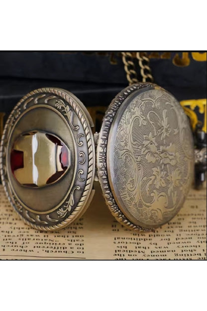 Marvel İron Man Quartz Steampunk Vintage Köstekli Saat