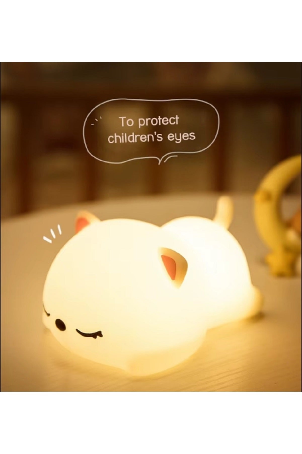 Renk Değiştiren Silikon Gece Lambası Şarj Edilebilir Karikatür Çocuklar İçin Masa Lambası