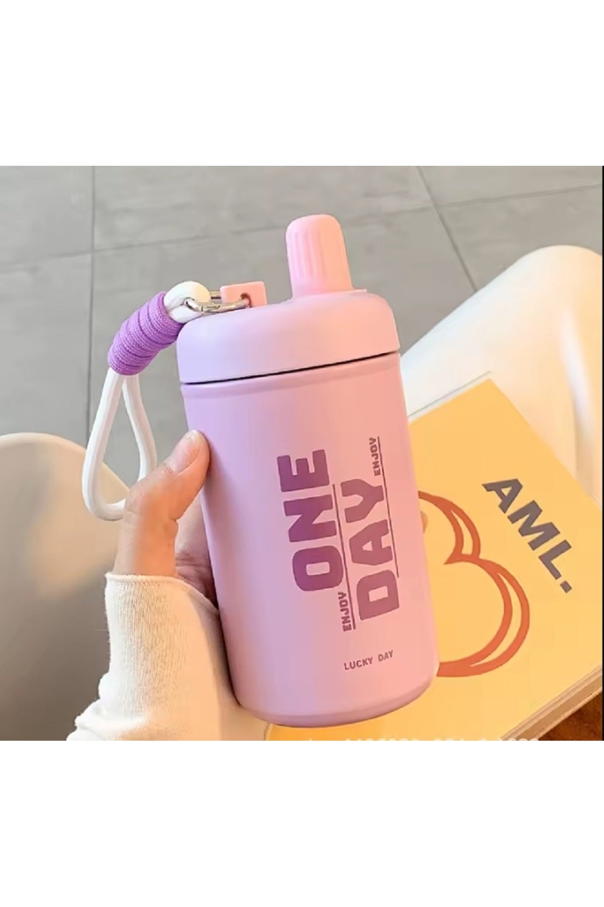 400ml Taşınablir Kore Tarzı High End Seviyesi Özel Paslanmaz Çelik Termos