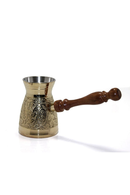 Pirinç Kakma Işlemeli Osmanlı Cezvesi