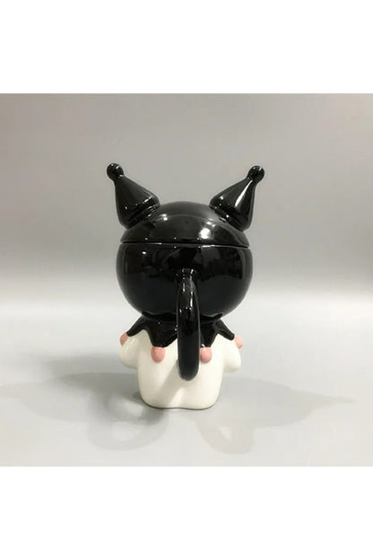 350ml Sanrio Kuromi Sevimli Karikatür Seramik Kupa Süt Kahve Çay Sofra Drinkware