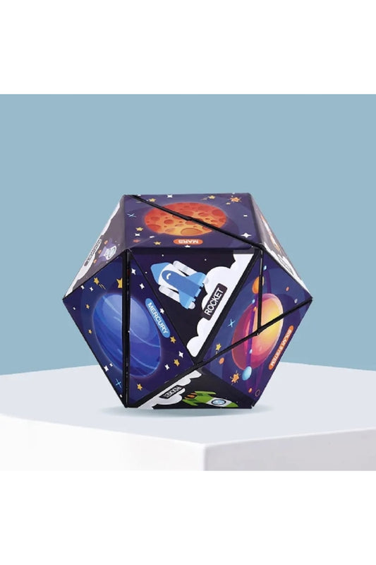 3D Geometrik Kübik Oyuncaklar Geri Dönüşümlü Plastik Bulmaca Küp Oyunu Çeşitli Bulmaca Küp Antistres