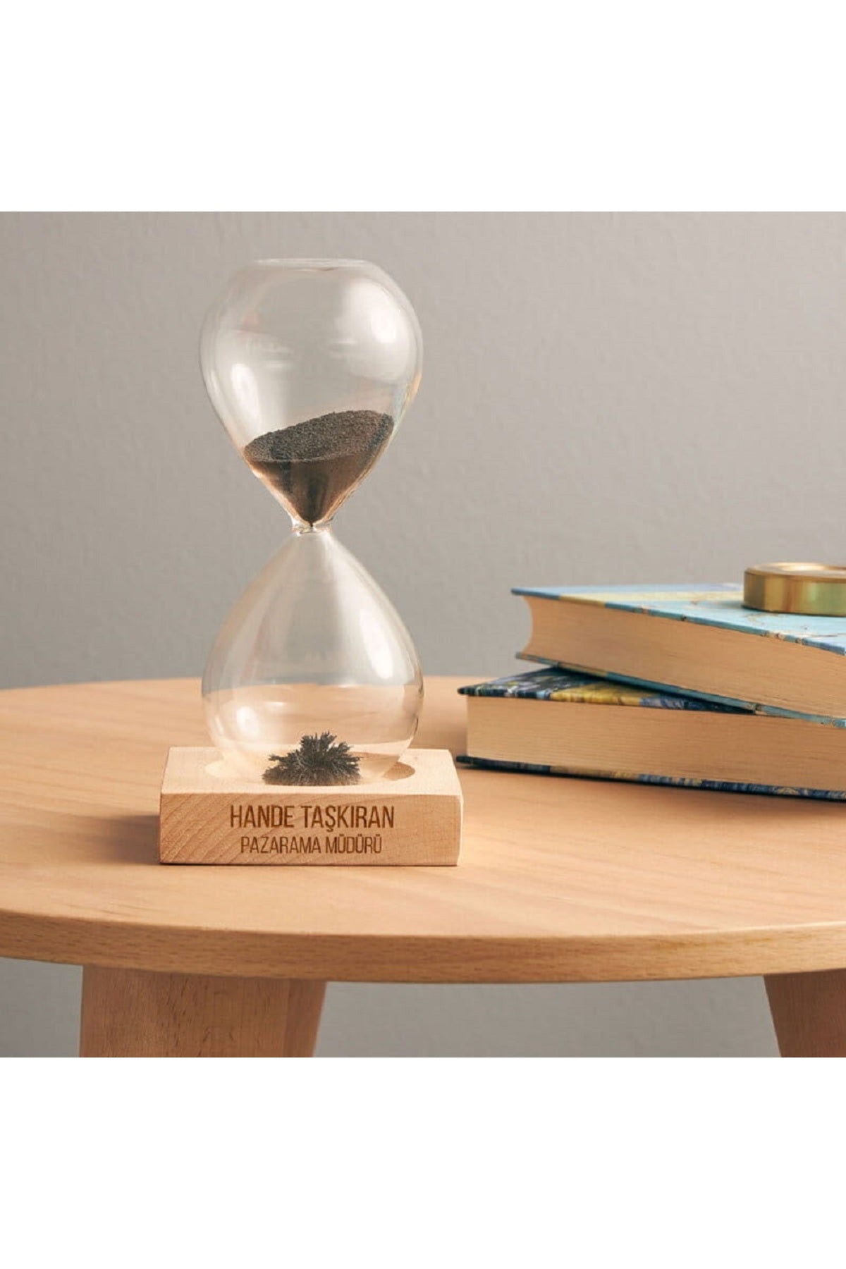 İsim ve Unvan Yazılı Kurumsal Hediyelik Manyetik Kum Saati