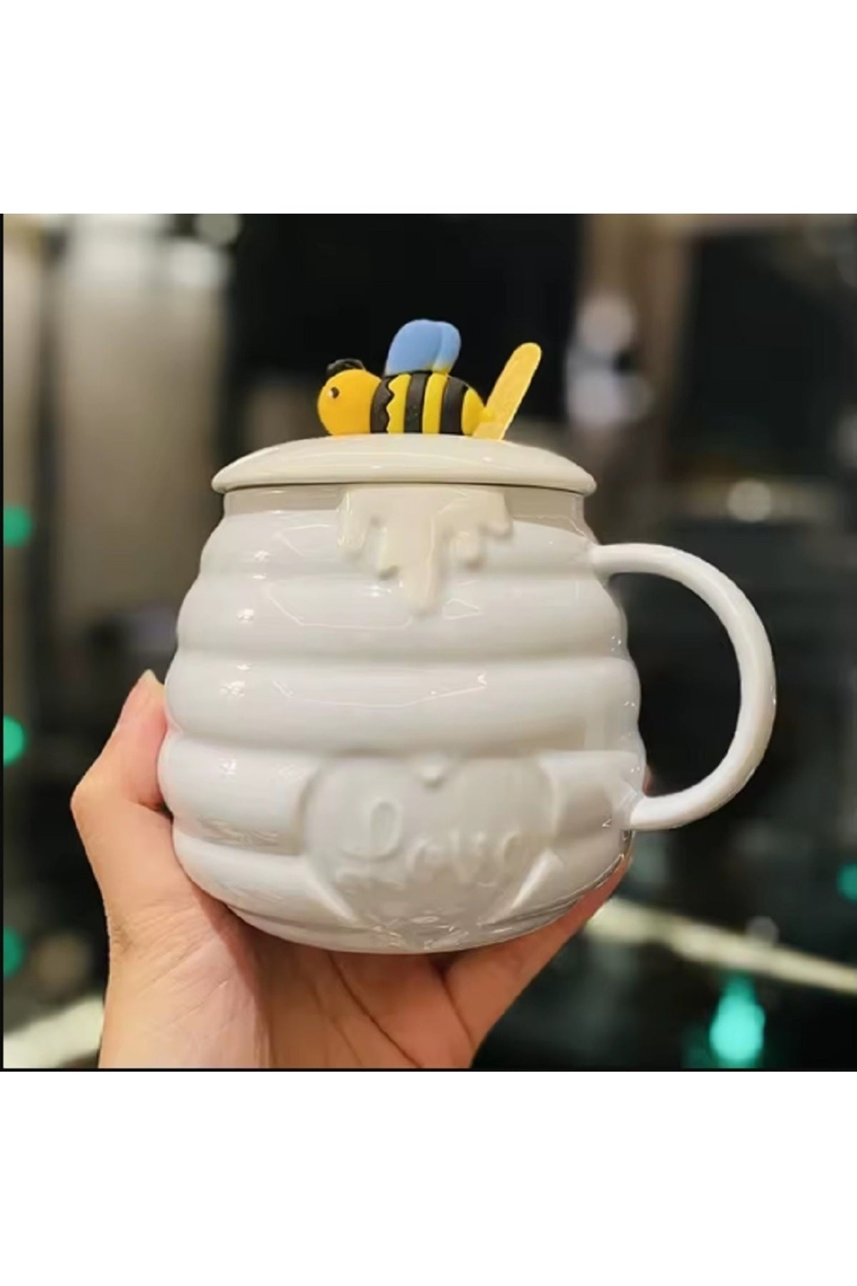 400ml Kawaii Arı Seramik Kupa Karıştırma Kahve Süt Su Bardağı Ev Kahvaltı Bardak