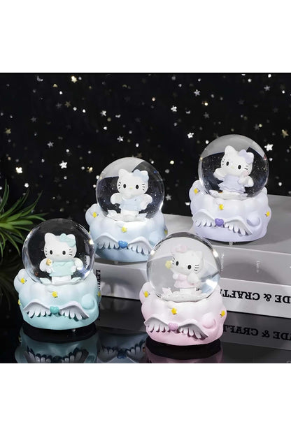 Hello Kitty Işıklı Kar Küresi 7cm Pembe