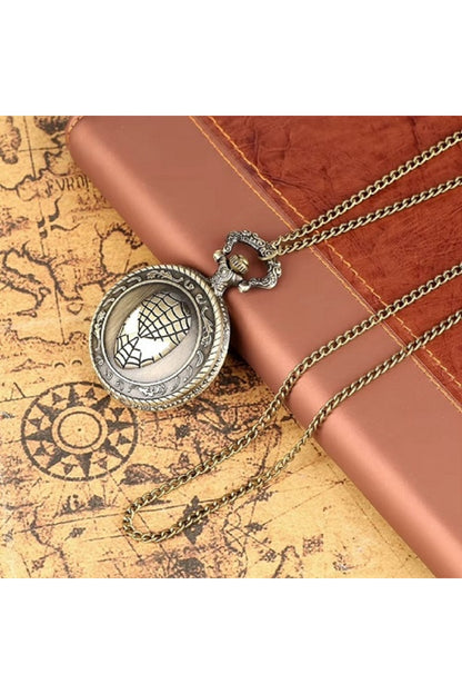 Marvel Örümcek Adam Steampunk Vintage Köstekli Cep Saati