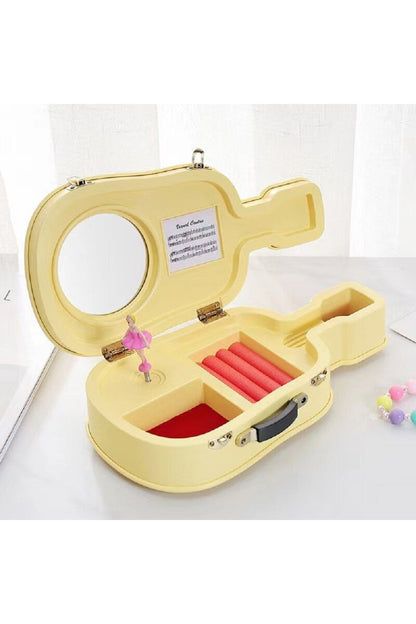 Gitar Keman Çocuk Takı Müzik Kutusu Yaratıcı Dönen Küçük Kız Oktav Kutusu Süs Doğum Günü Hediyesi