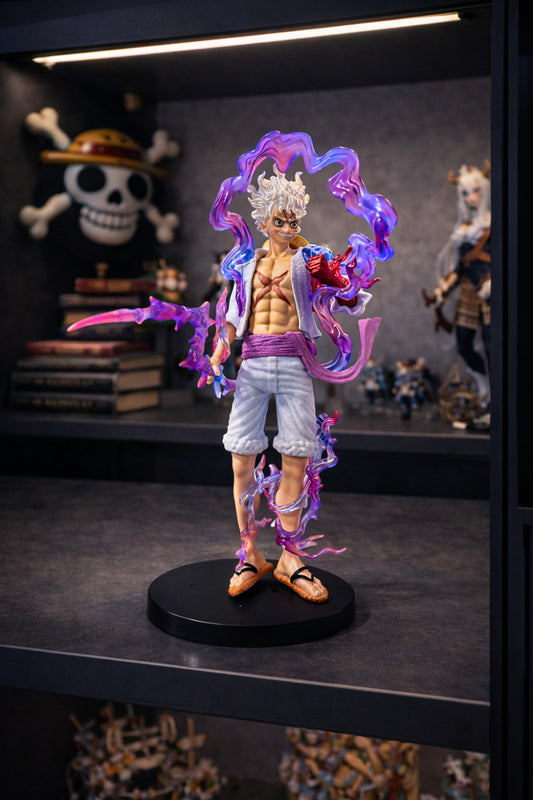 One Piece Monkey D. Luffy Gear 5 (Nika) Koleksiyon Figürü – Enerji Efektli Özel Tasarım | 20 cm