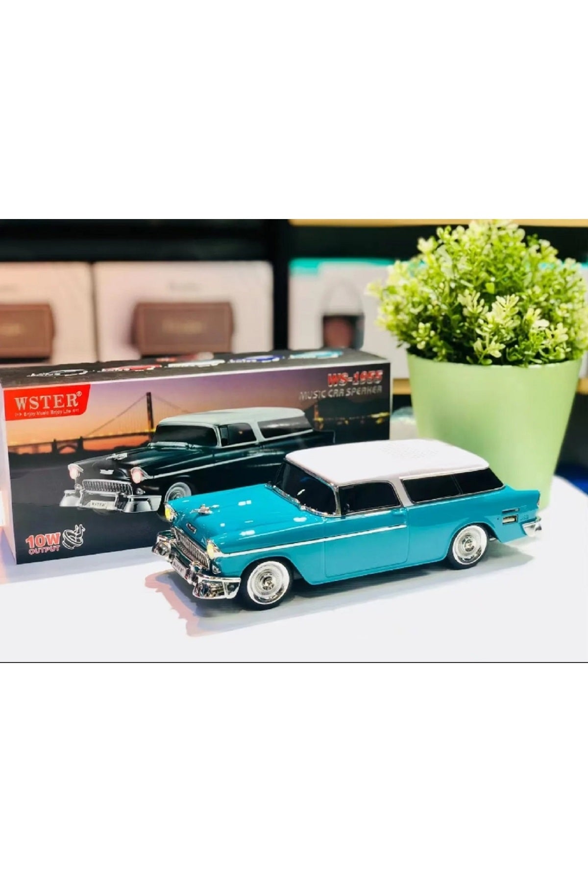 Kablosuz Bluetooth Retro Model Subwoofer Ses Kutusu Taşınabilir Hoparlör Radyo FM