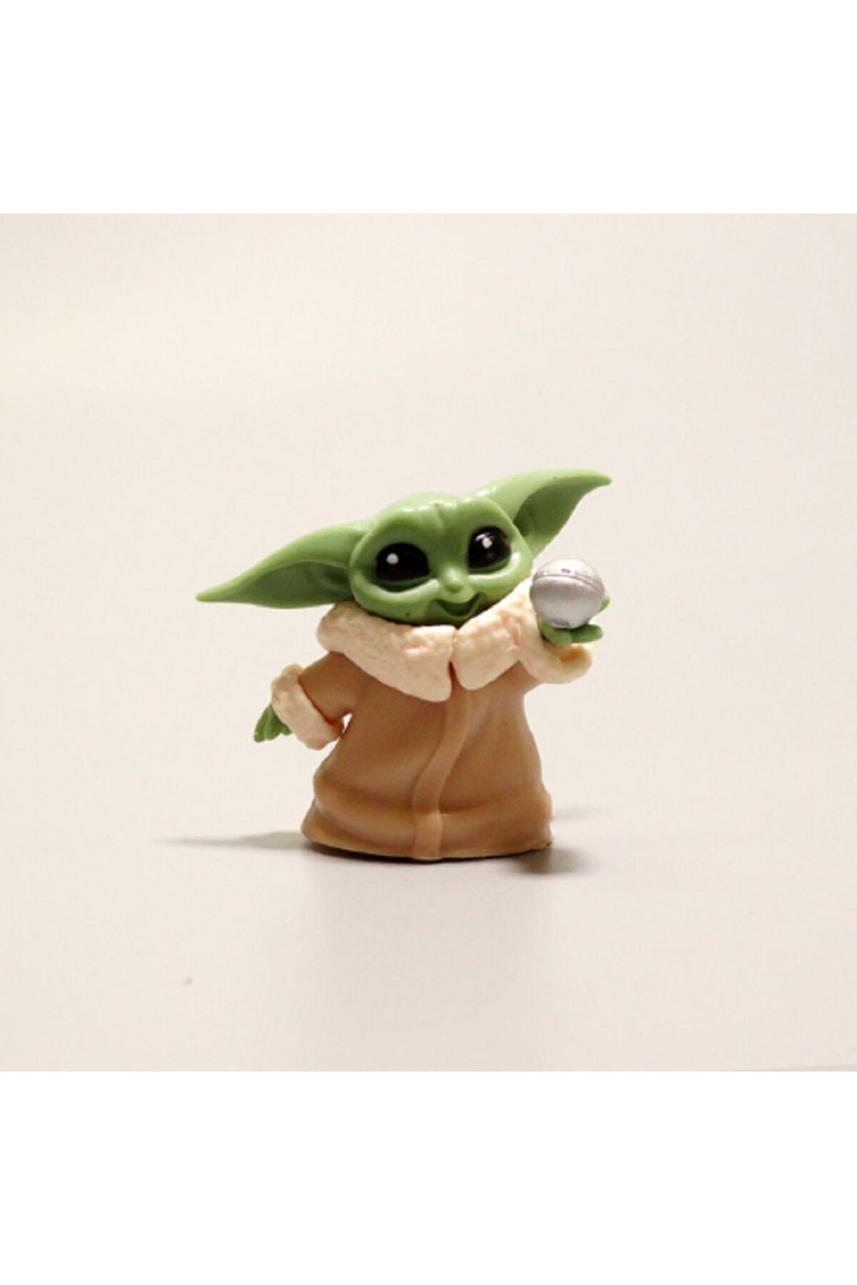 6 Adet/takım Disney Bebek Yoda Hareketli Oyuncak Bebekler Anime 5-6cm Star Wars Kawai Mini Dekor