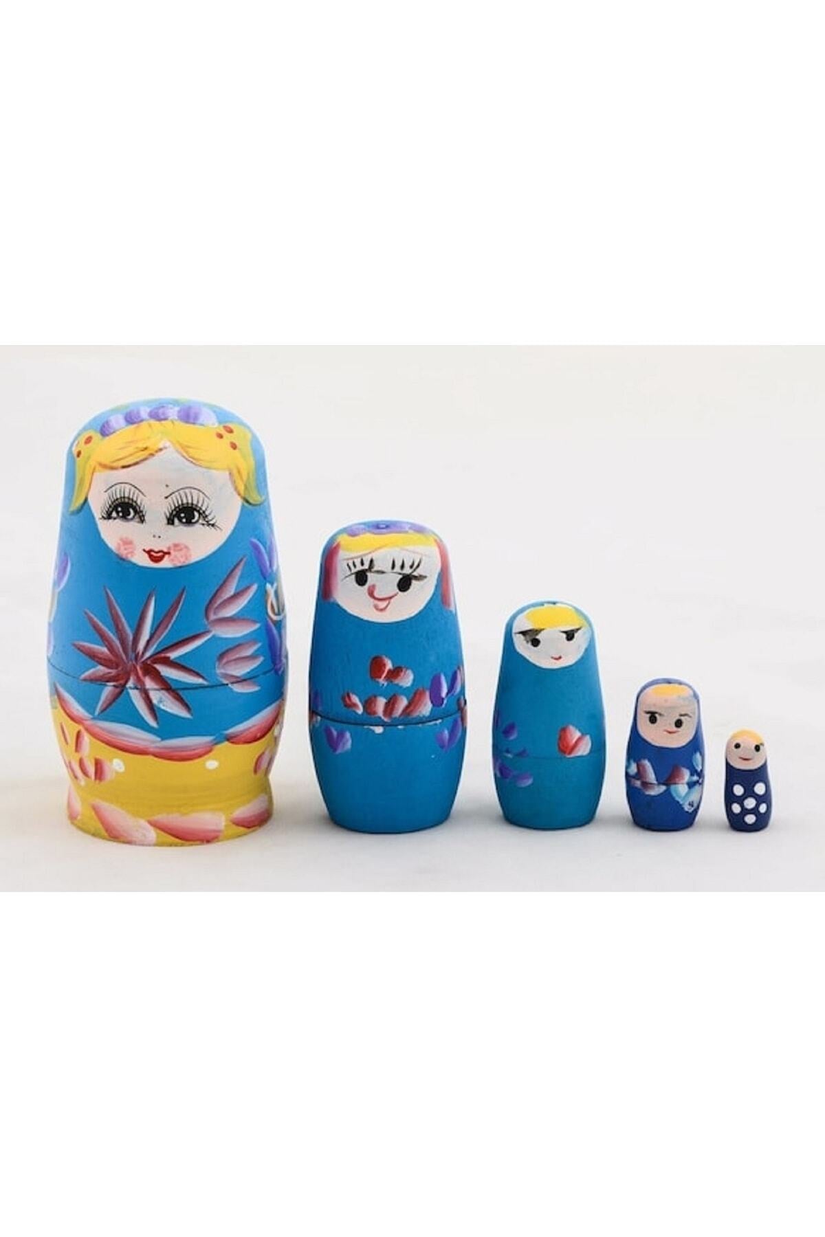Ahşap Matruşka 5 Li Set