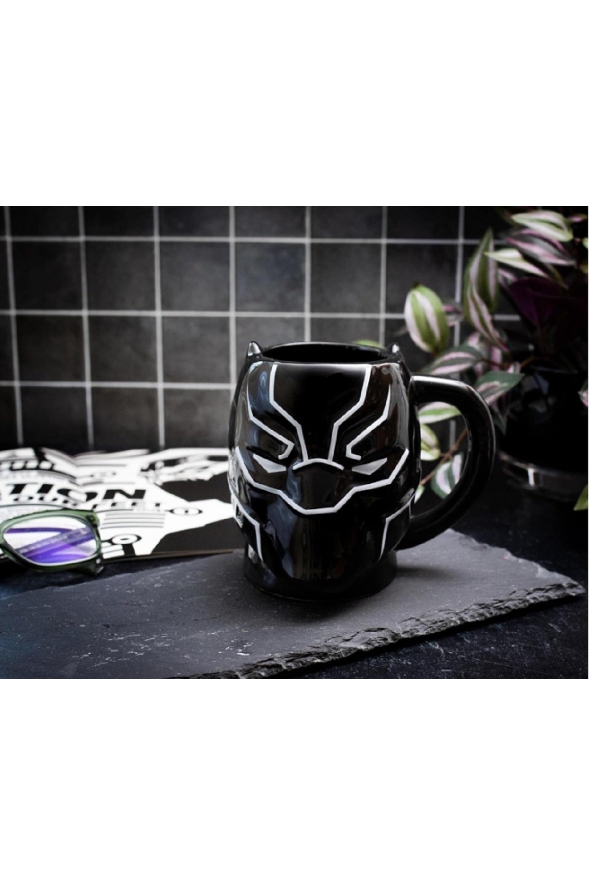 550ml Black Panter Seramik Aksiyon Karakter Kupa Bardak Drinkware