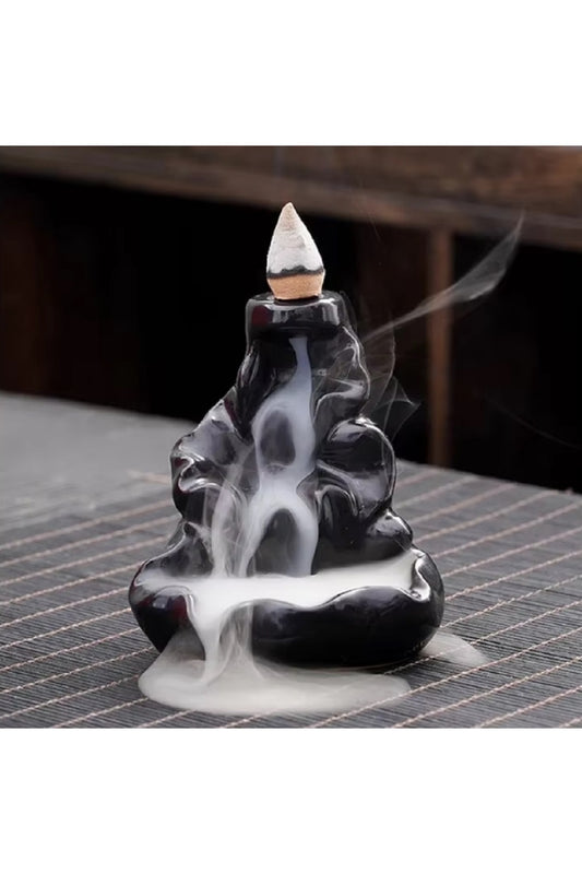 Şelale Tütsü Brülör Yaratıcı Dağlar Nehir Seramik Geri Akış Tütsü