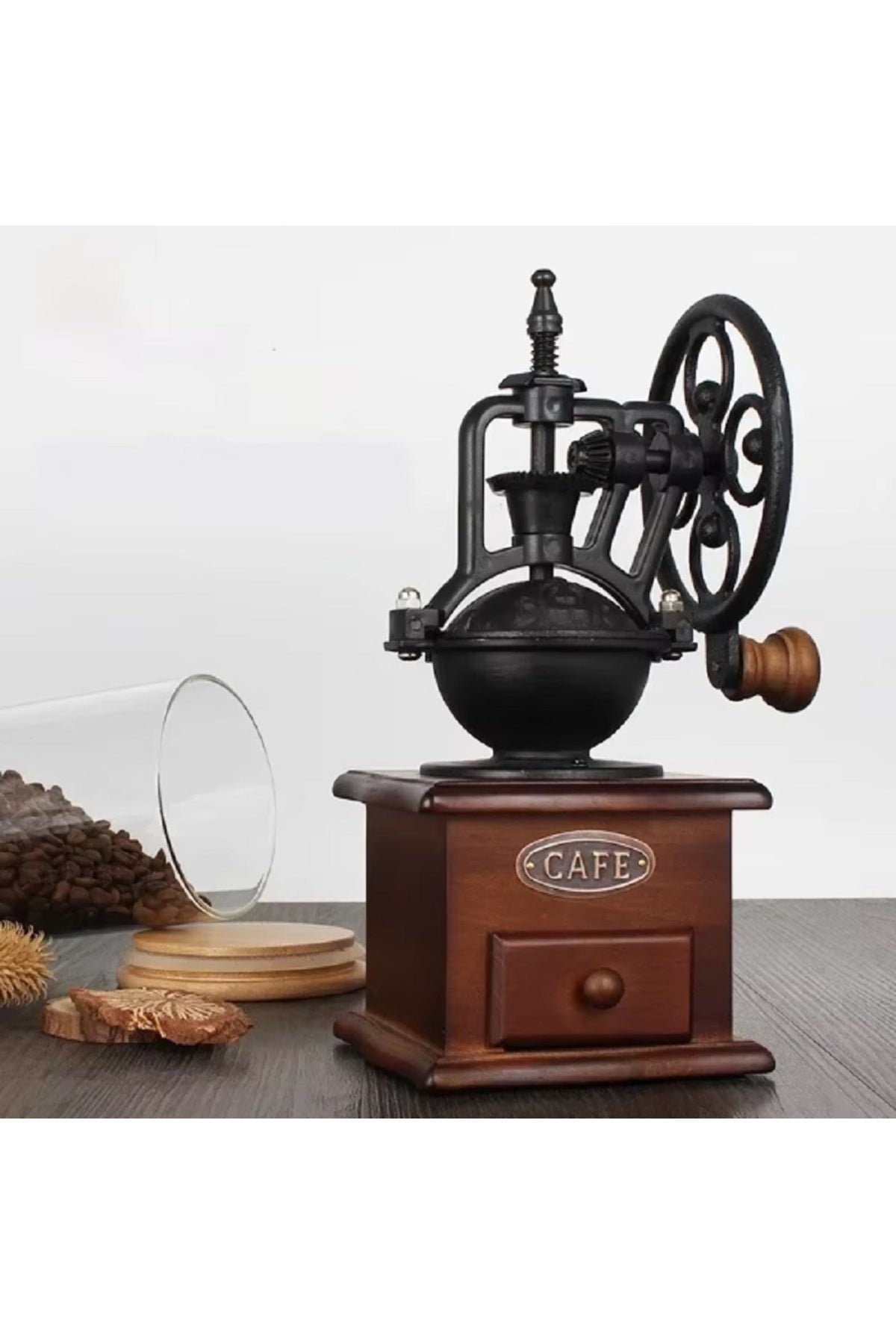 Cafeteira Tarzı Manuel Kahve Değirmeni El Dökme Retro El Yapımı Kahve Makinası