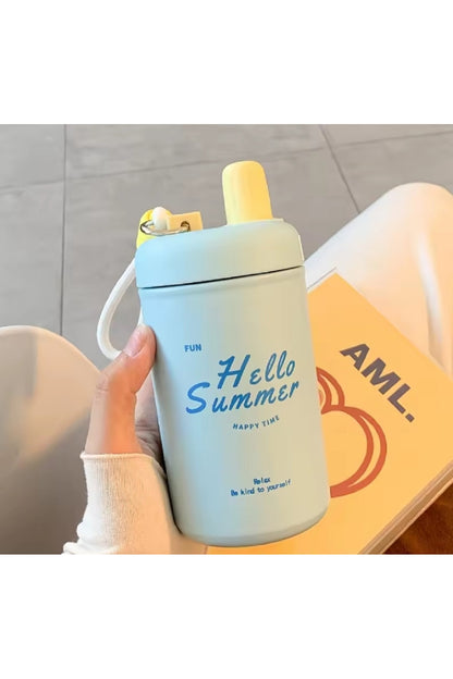 400ml Taşınablir Kore Tarzı High End Seviyesi Özel Paslanmaz Çelik Termos