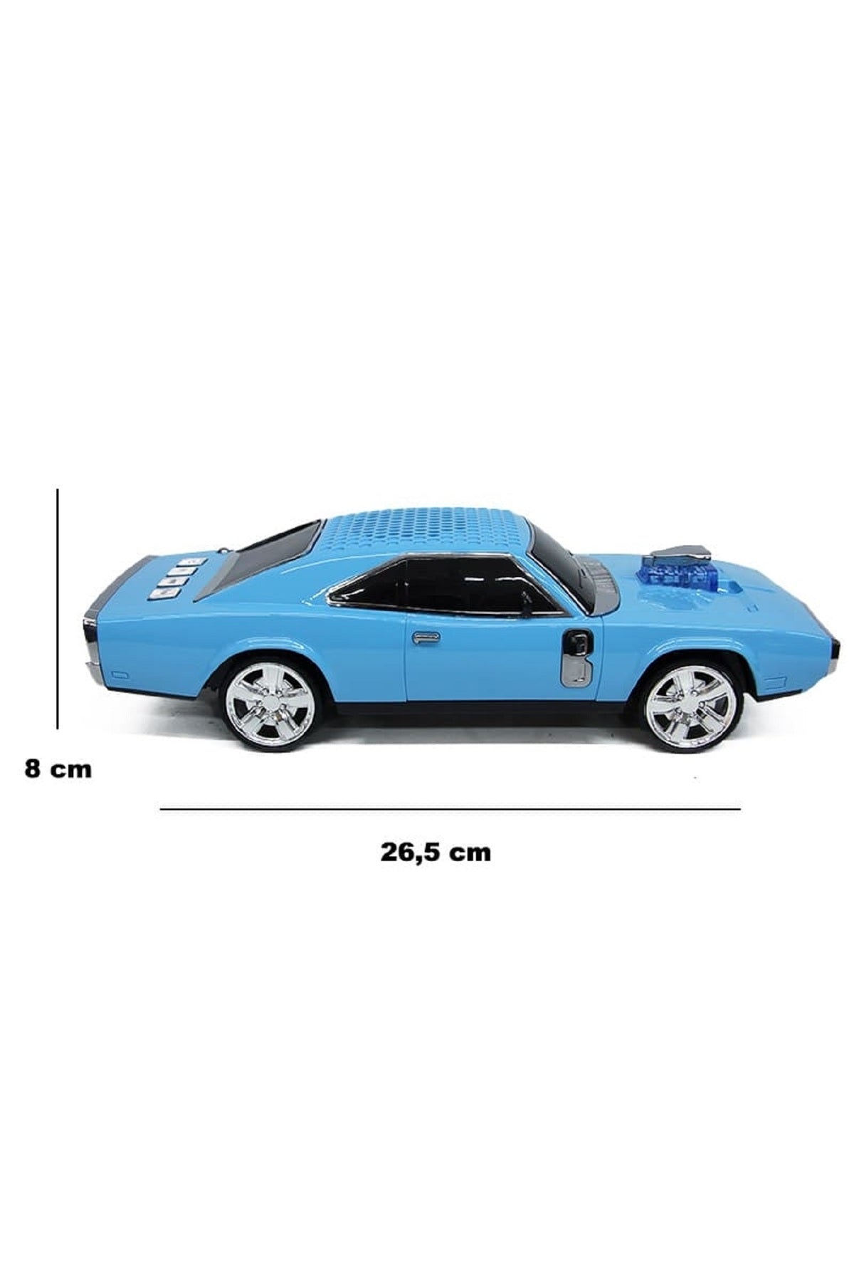 WS-1968 Dodge Challenger Araba Şekilli Kablosuz Bluetooth Hoparlör TF USB FM TWS LED Ekran LED Işık