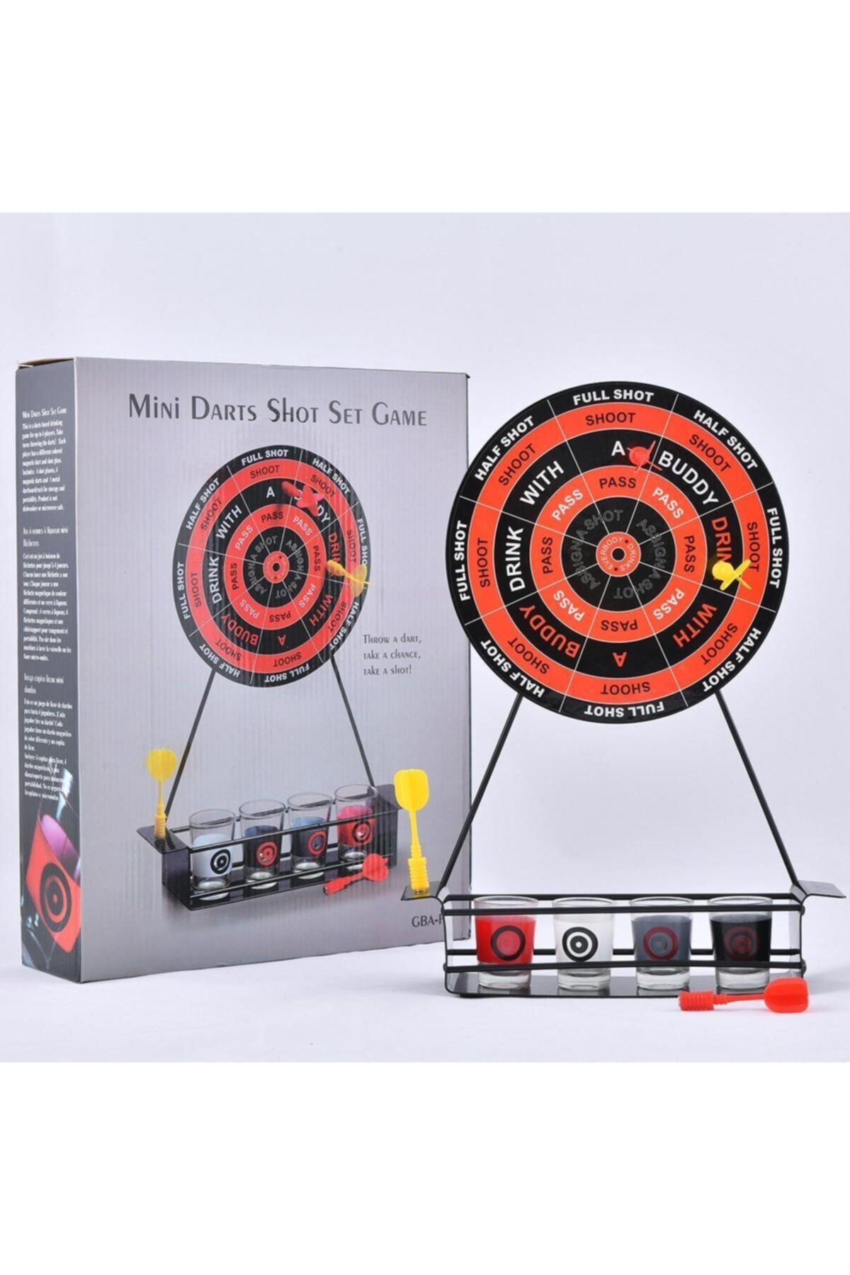 4 Adet Shot Bardaklı Cezalı Masaüstü Dart Oyunu