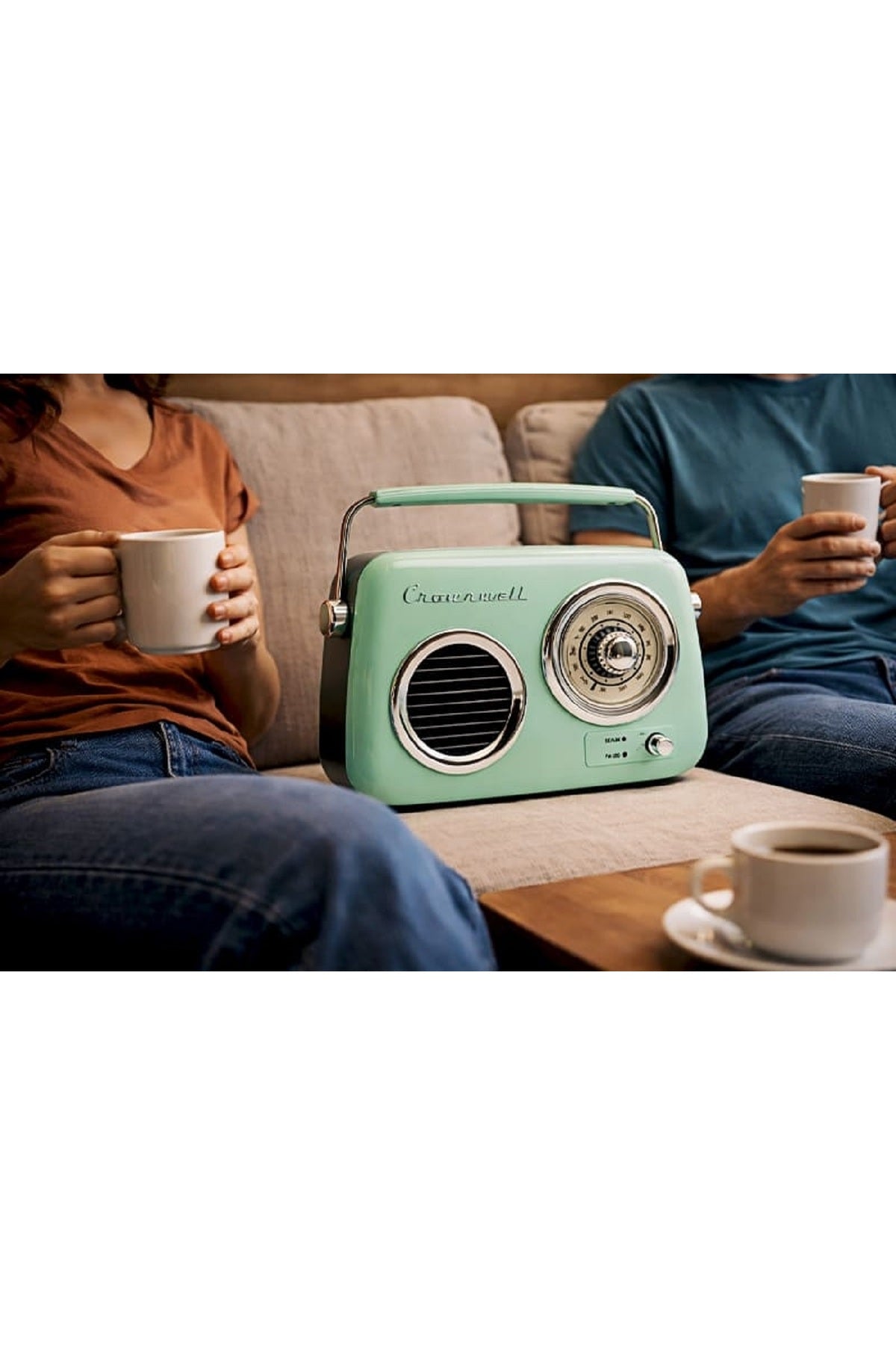 Retro Bluetooth Hoparlör Nostaljik Radyo Tasarımlı Taşınabilir USB FM Destekli Vintage Speaker