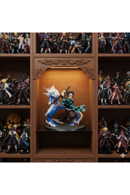 Anime Tarzı Kılıçlı Savaşçı Figürü Demon Slayer Tanjiro Figürü Tasarımı Koleksiyonluk Aksiyon Figür