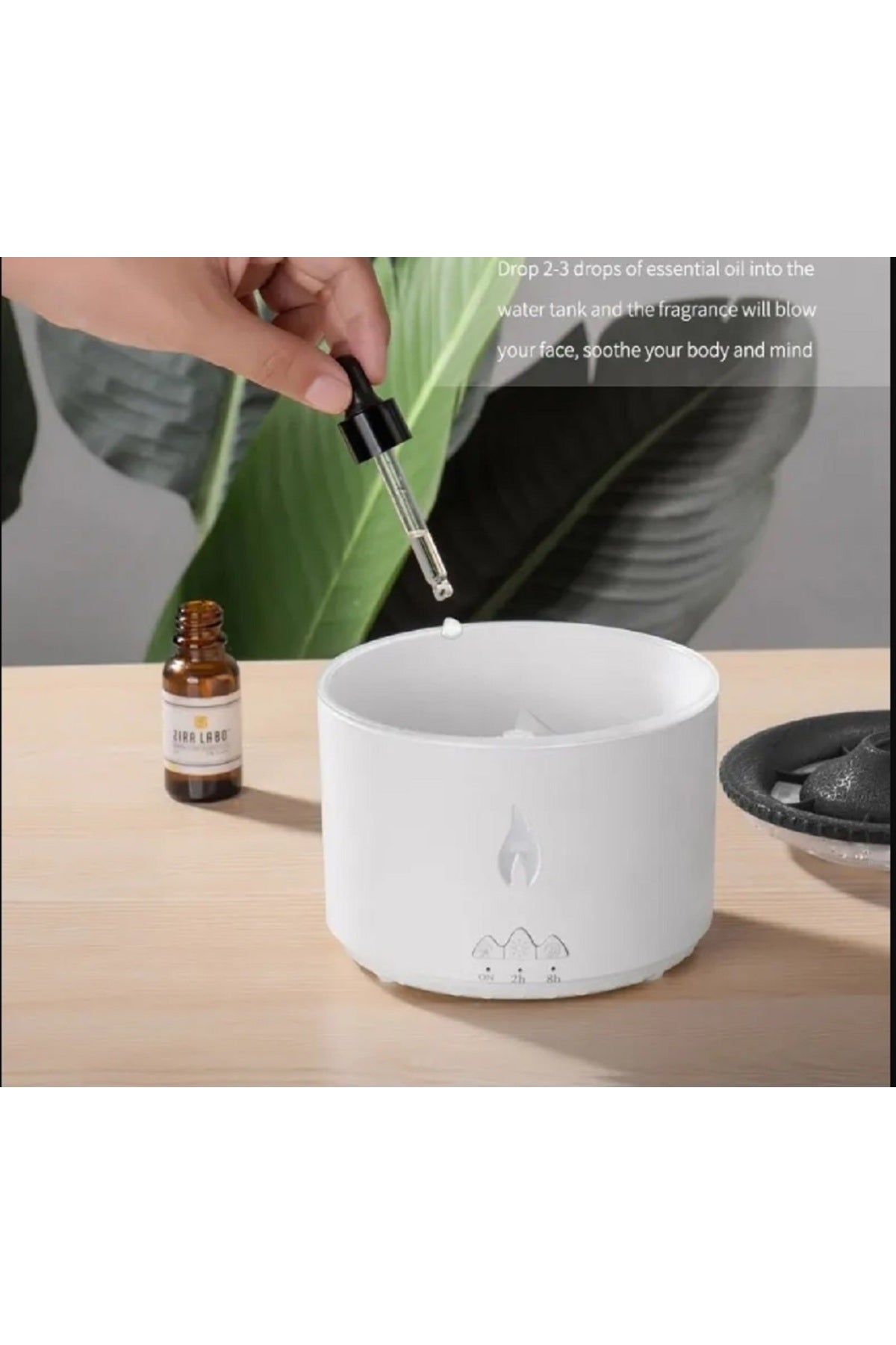 450Ml Alev Volkan Hava Nemlendirici Yangın Aroma Yayıcı Ultrasonik Buğu Yapıcı Uçucu Yağ Denizanası