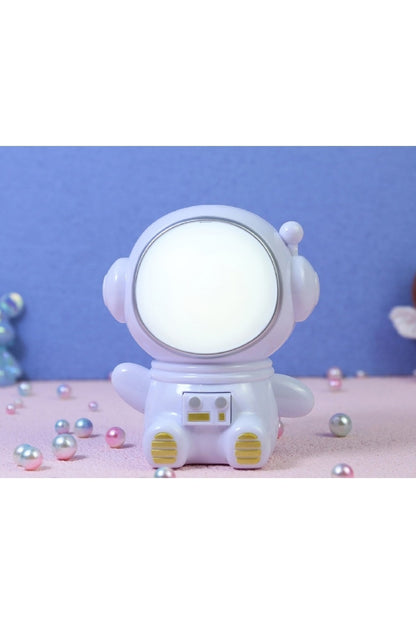 Karikatür Spaceman Gece Işıkları Usb Şarj Edilebilir Lambalar Çocuklar Için Bebek Masa Lambası