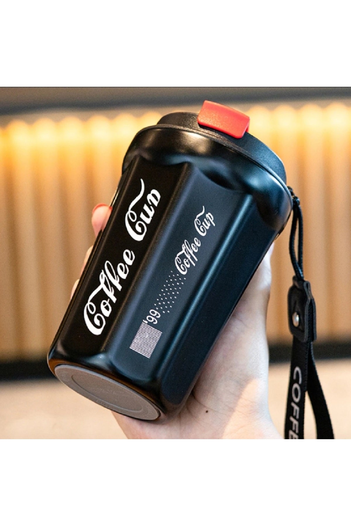 390ml Akıllı Sıcaklık Göstergeli Paslanmaz Çelik Taşınabilir Kamp Termos & Matara