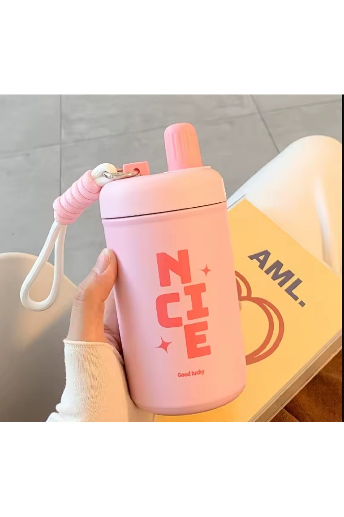 400ml Taşınablir Kore Tarzı High End Seviyesi Özel Paslanmaz Çelik Termos