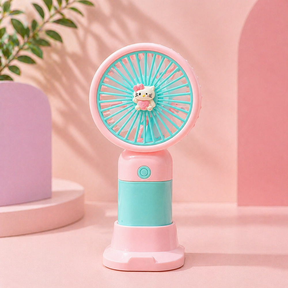 Sanrio Karakterli Şarjlı Fan Vantilatör Hello Kitty Kuromi USB Taşınabilir Mini Fan