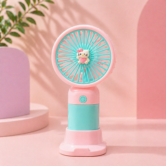 Sanrio Karakterli Şarjlı Fan Vantilatör Hello Kitty Kuromi USB Taşınabilir Mini Fan