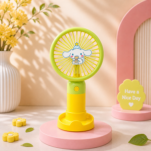 Büyük Boy Mini El Fanı USB Şarjlı Taşınabilir Güçlü Sessiz Masaüstü Fan Yazlık Serinletici