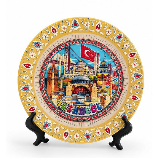 İstanbul Temalı Dekoratif Hediyelik Tabak – 15 Cm