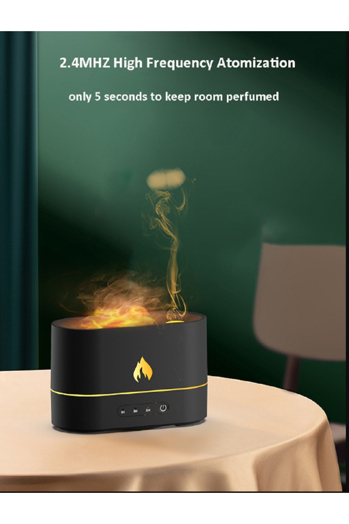 200ml Ultrasonik Usb Serin Mist Maker Mini Hava Nemlendirici Aromaterapi Yangın Gece Lambası Difüzör