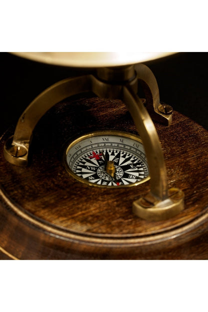 Özel Tasarım Pusulalı Pirinç Işleme Retro Dünya Küre