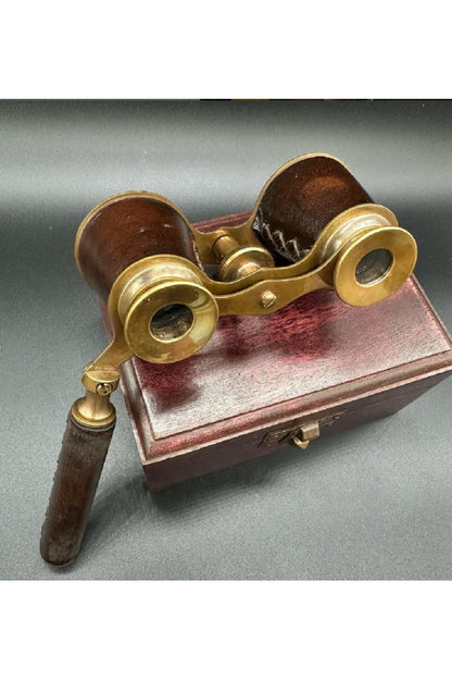 Özel Ahşap Kutulu Pirinç Opera Dürbünü