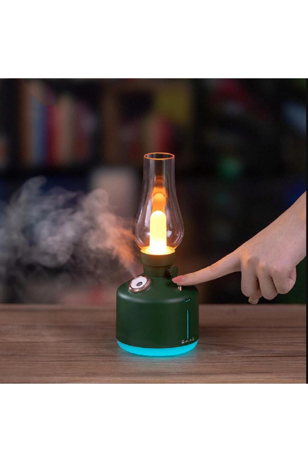 Renkli Mum Işığı Nemlendirici Masaüstü Aromaterapi Usb Kablosuz Mini Nemlendirici