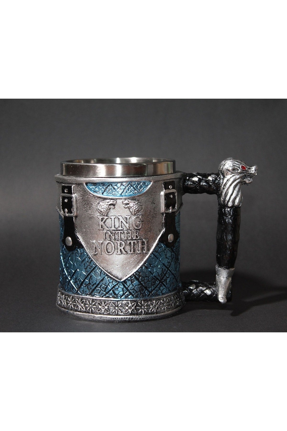 King In The North Kupa Bardak 3 Boyutlu Kabartmalı 380 Ml