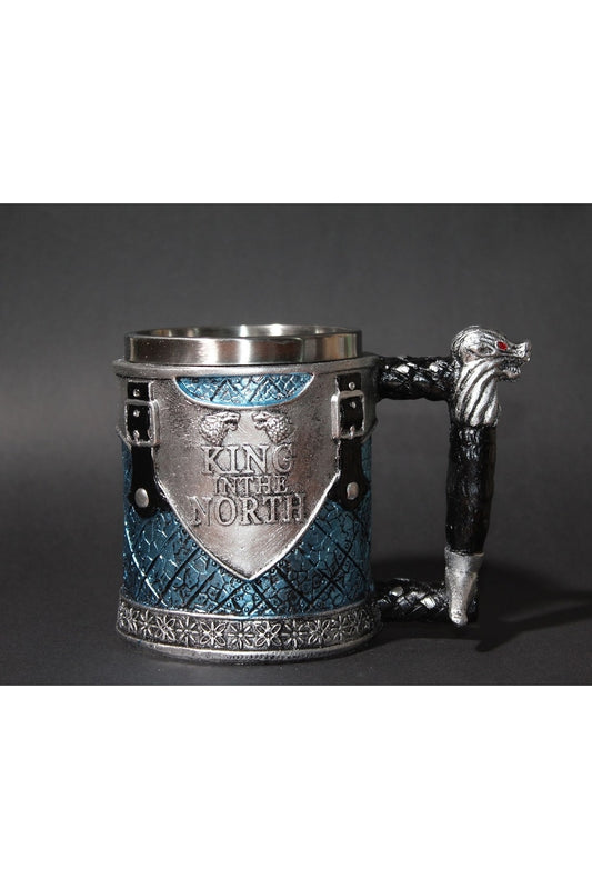 King In The North Kupa Bardak 3 Boyutlu Kabartmalı 380 Ml