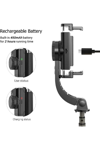 L08 Bluetooth El Gimbal Sabitleyici Cep Telefonu İçin Selfie Sopa Tutucu Ayarlanabilir Standı
