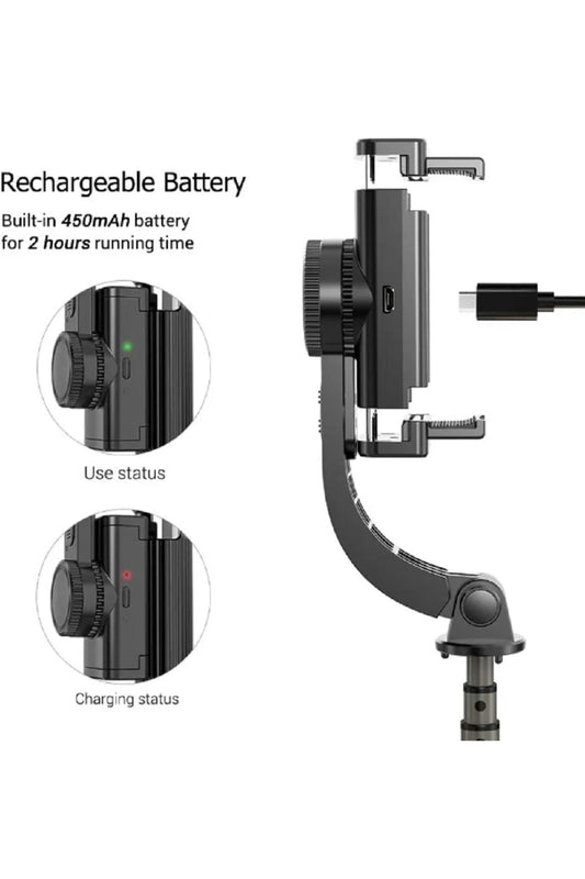 L08 Bluetooth El Gimbal Sabitleyici Cep Telefonu İçin Selfie Sopa Tutucu Ayarlanabilir Standı