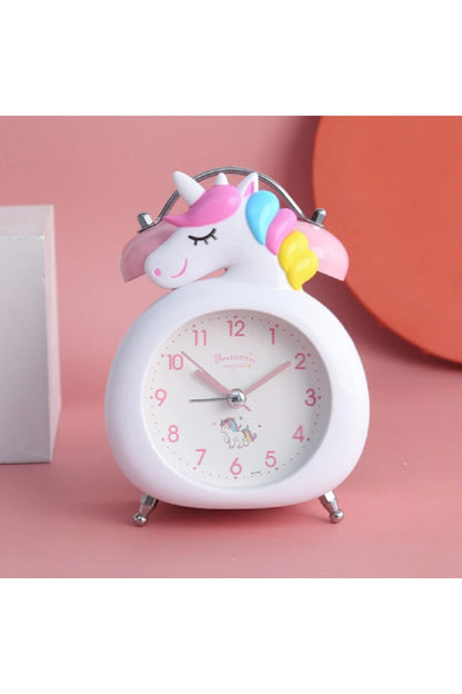 Sevimli Karikatür Unicorn Çalar Saat Ve Gece Lambası