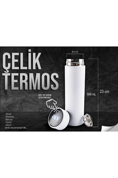 Led Göstergeli Akıllı Termos Şişe 500ml