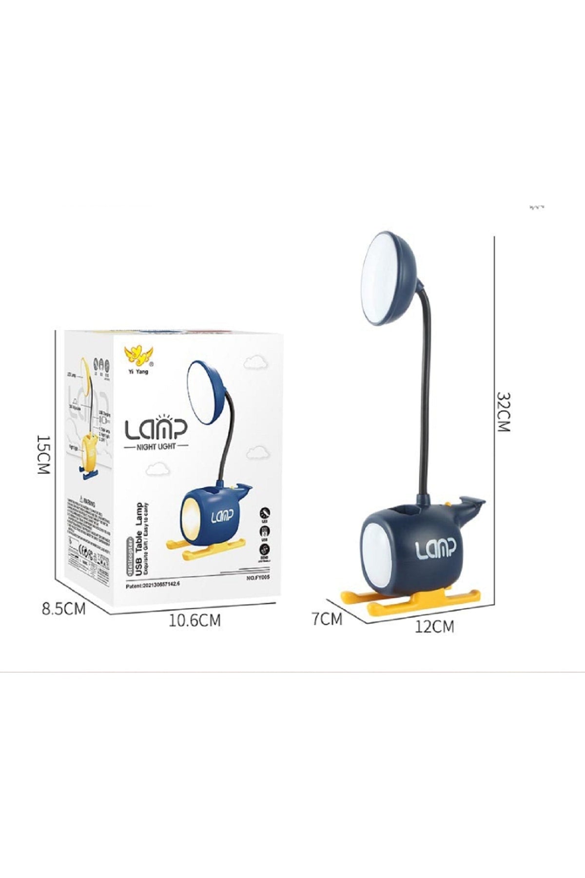 Led Masa Lambası Karikatür Usb Uçak Göz Koruması Için Çalışma Masa Işığı