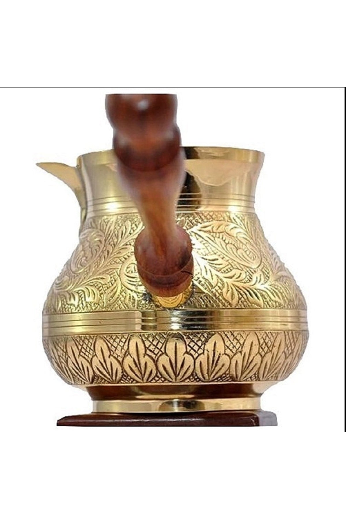 Pirinç Kakma Işlemeli Osmalı Cezvesi 4” Inc