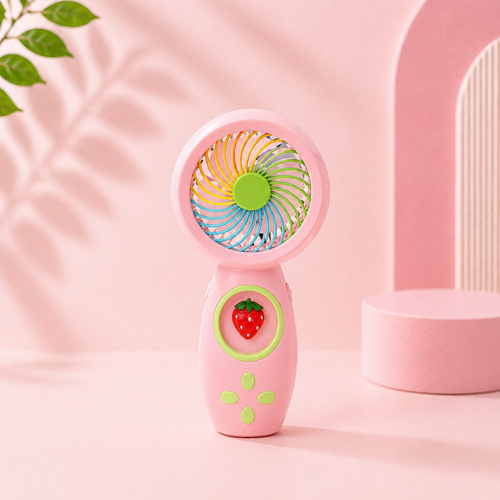 Sevimli Mini El Fanı USB Şarjlı Taşınabilir Sessiz Renkli Masaüstü Fan