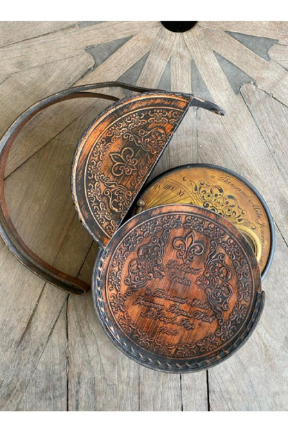 Dollond London 1920 Retro Pirinç Güneş Saati Ve Masa Pusulası